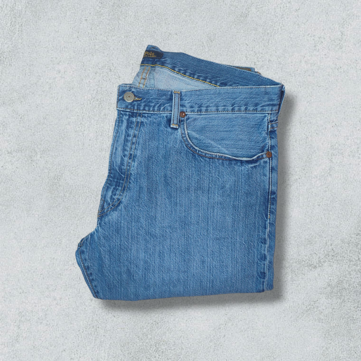 Polo Ralph Lauren Hampton Relaxed Straight Stretch Denim Men's Jeans - NABE vintage