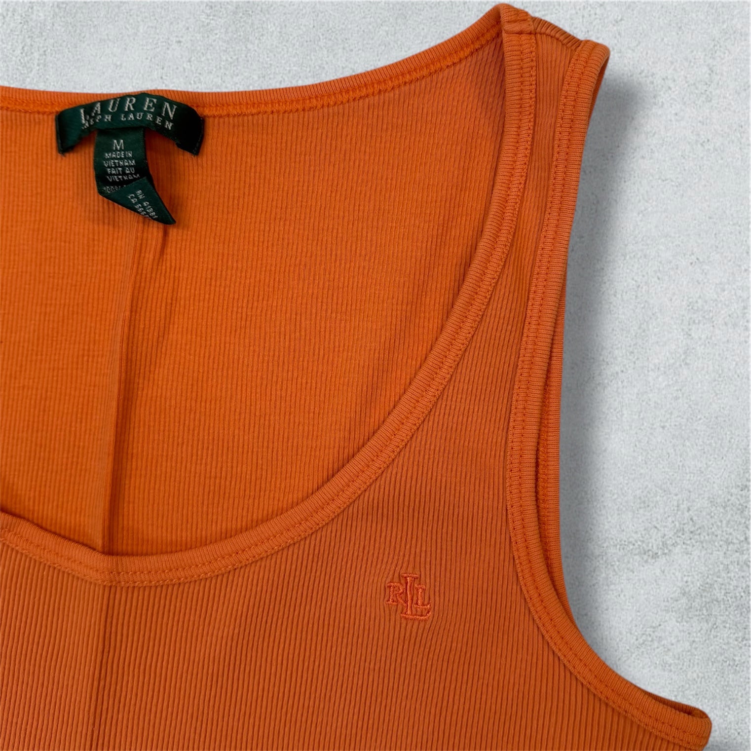 Ralph Lauren Orange Tank Top (M) - NABE vintage