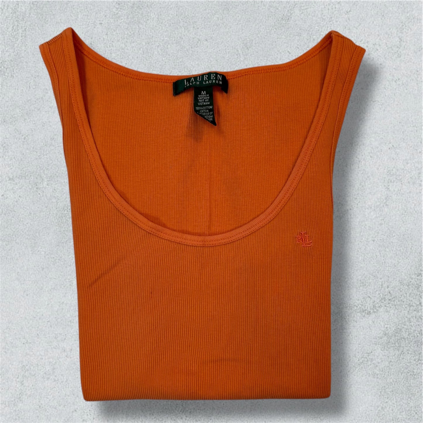 Ralph Lauren Orange Tank Top (M) - NABE vintage