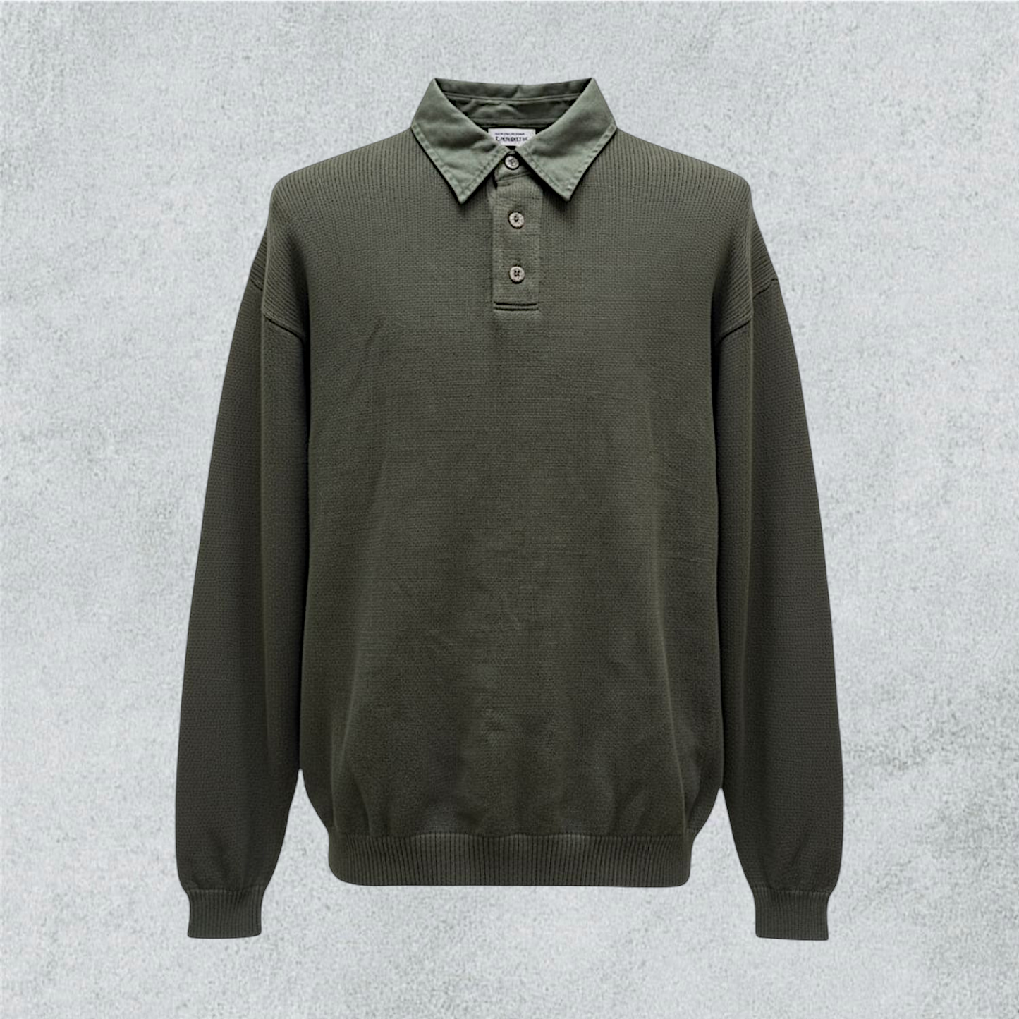 Dark Green Shirt-Neck Sweater