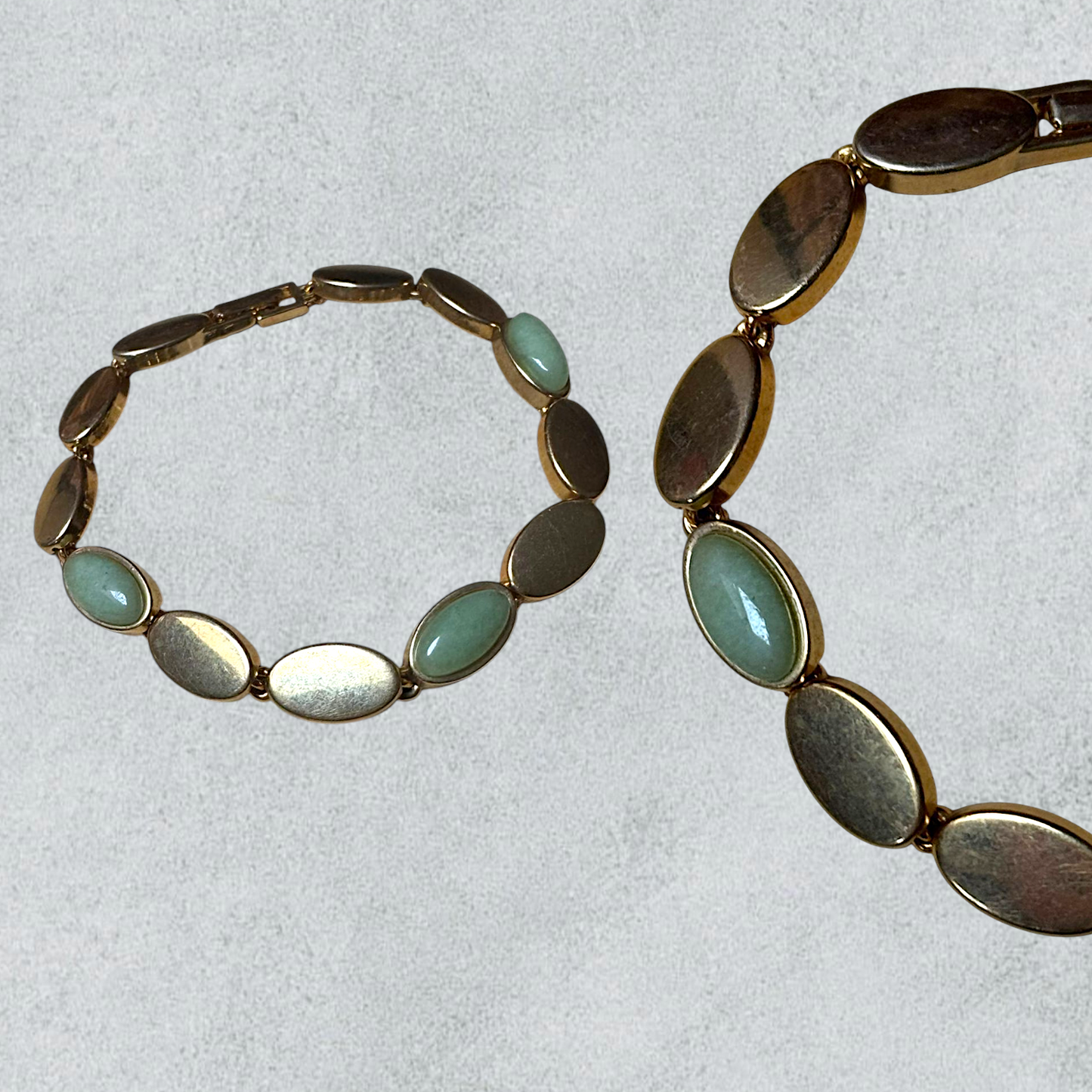 Green & Bronze Oval Bracelet