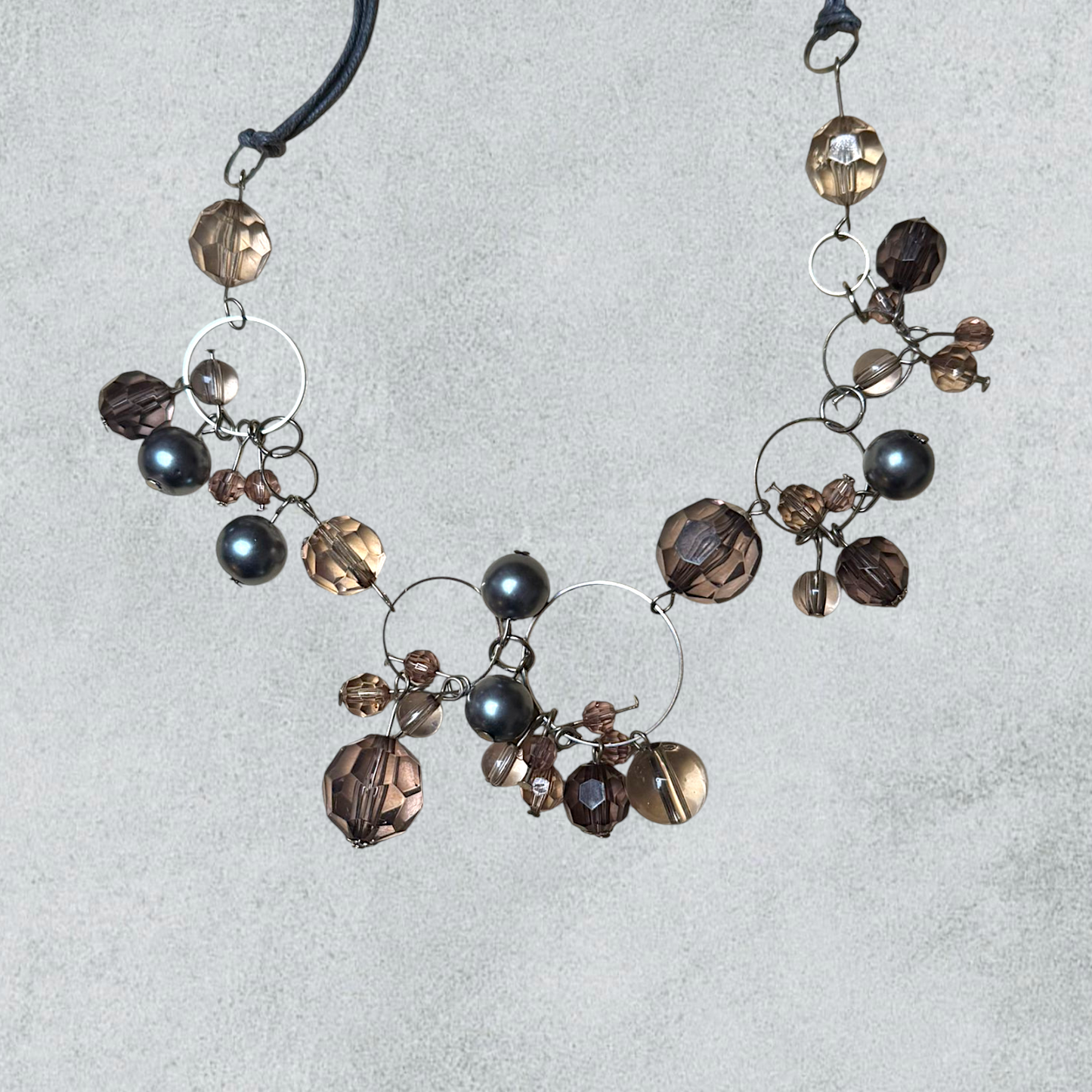 Handmade Glass Pearl And Bead Necklace