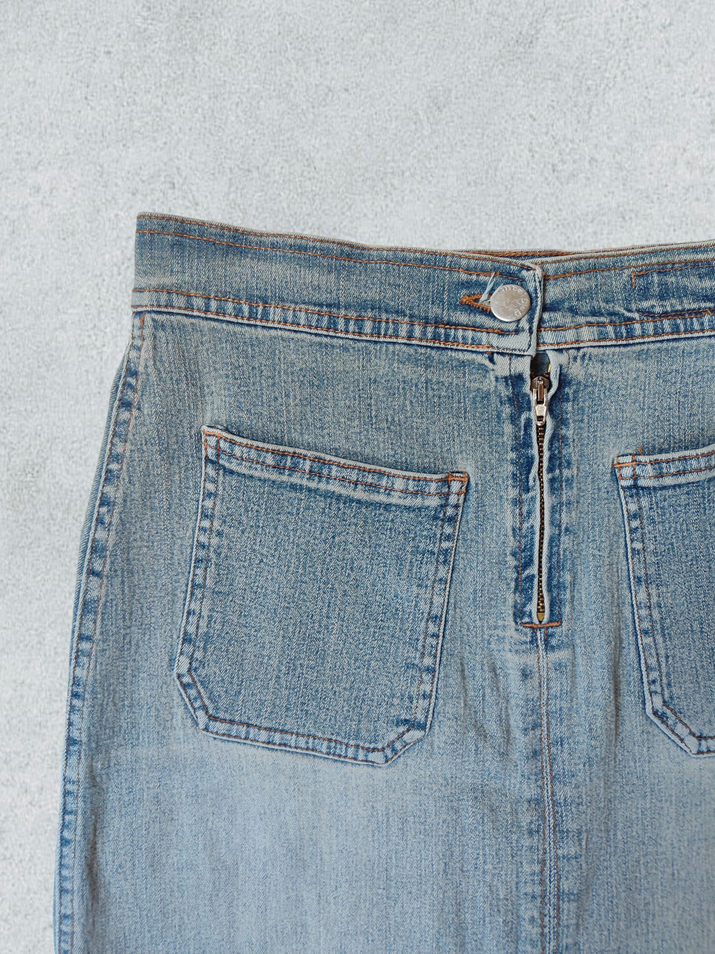 Denim Skirt Stone Washed Elastic