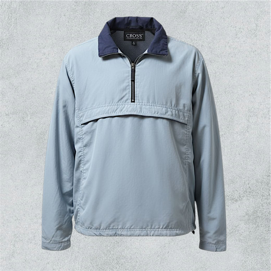 Light Blue Rain Jacket Cross