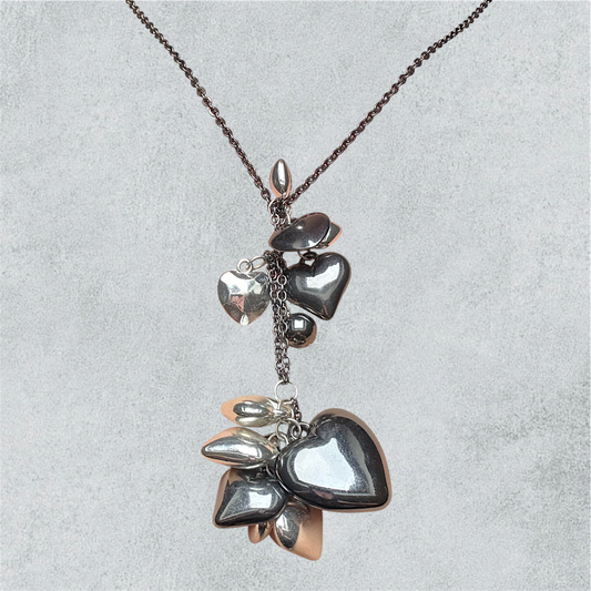 Layered Hearts Pendant Necklace