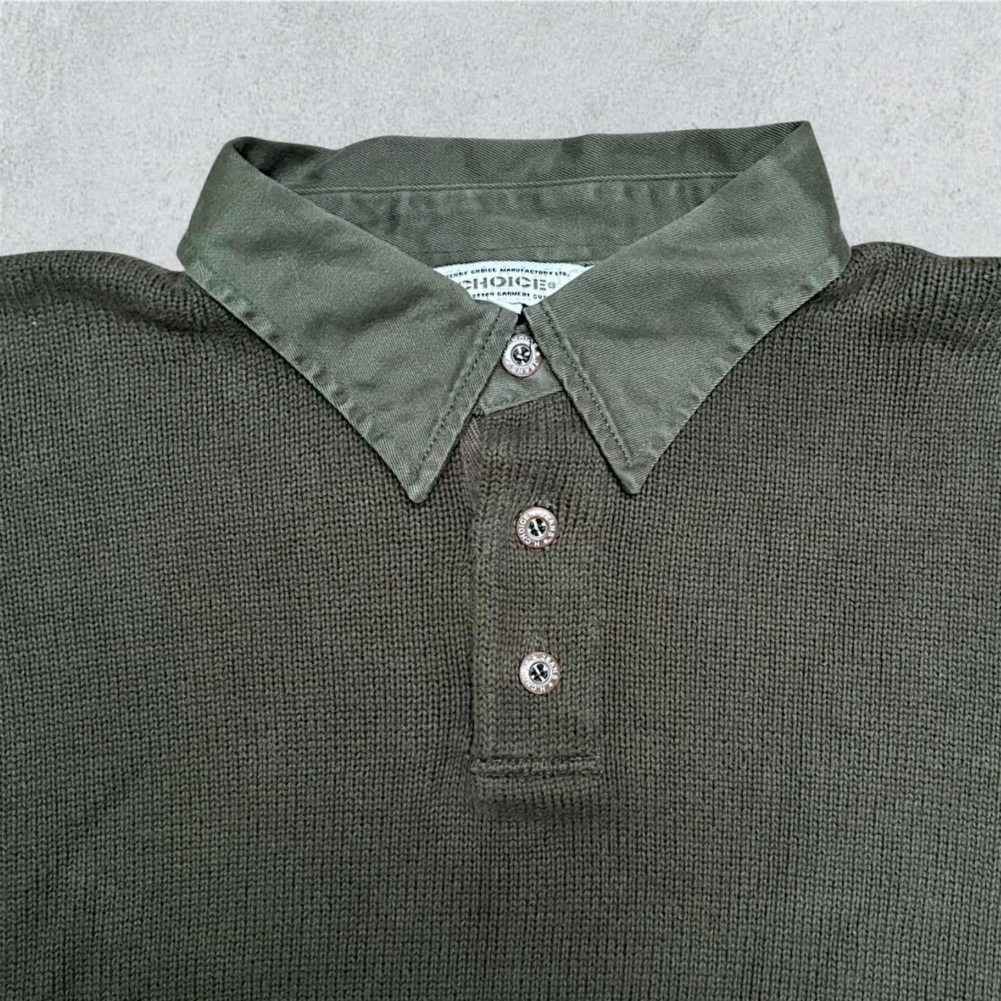 Dark Green Shirt-Neck Sweater