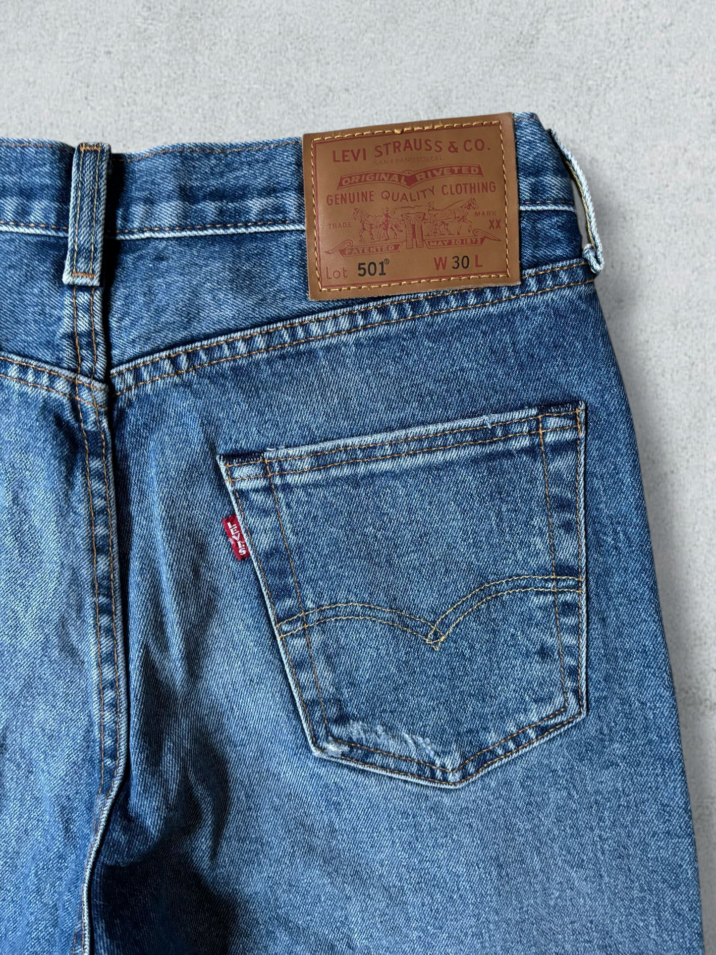 Levi's-501Denim Short Straight Leg Vintage '00