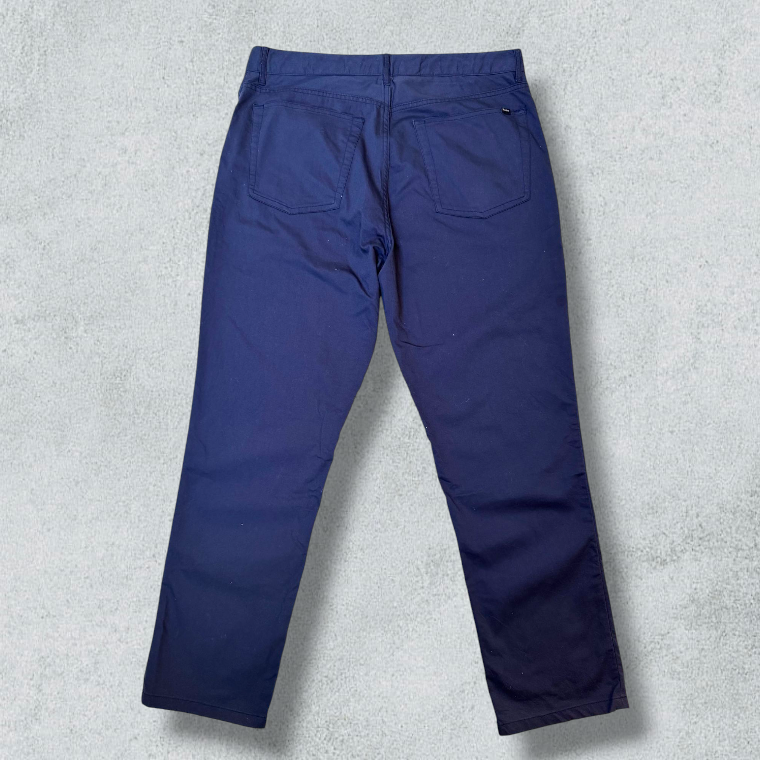 Ralph Lauren Tailored Fit Pants Stretch Navy Blue Chino - NABE vintage