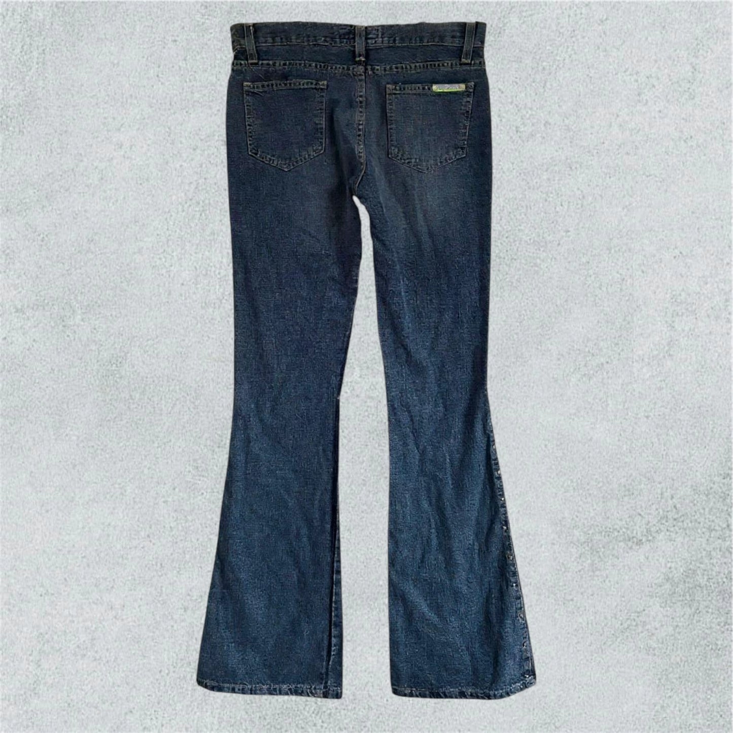 Flared Jeans Decorated With Studs