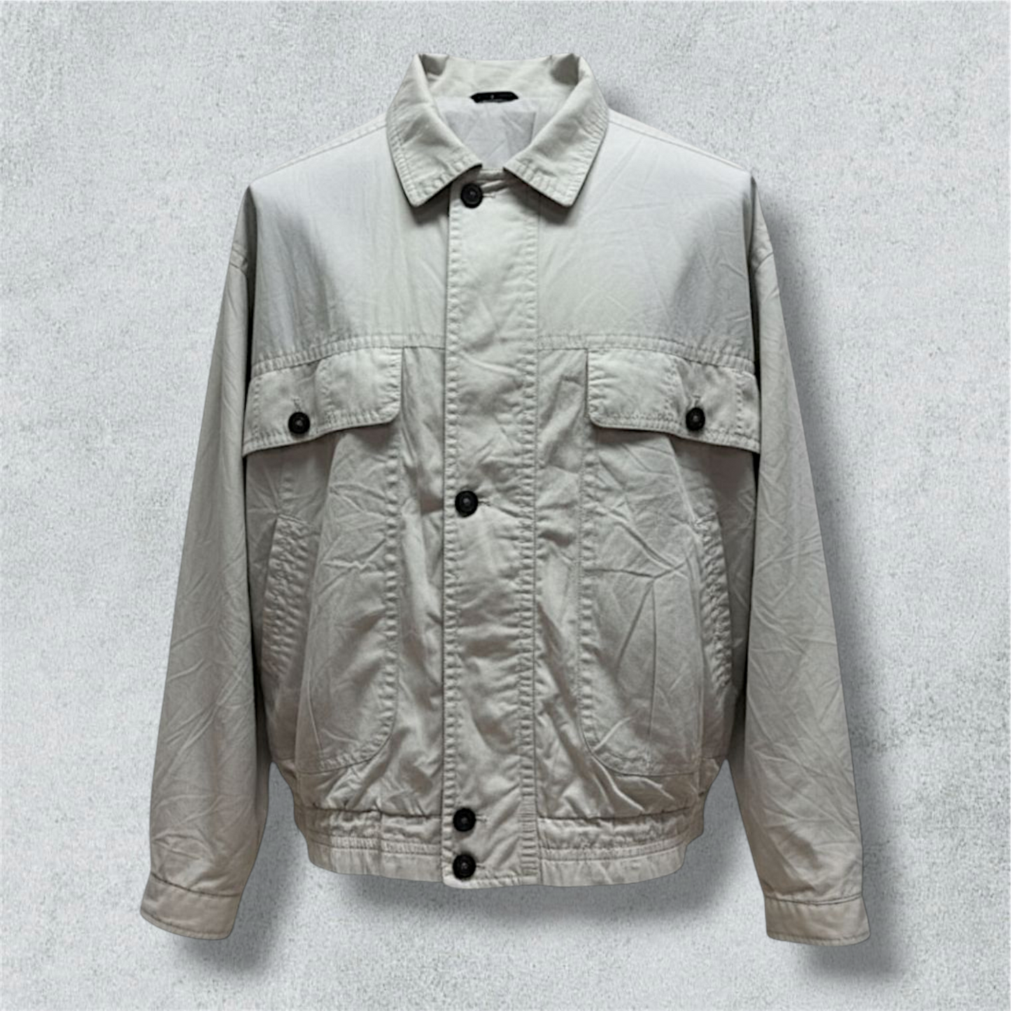 Beige Wind Jacket With Colored Inside