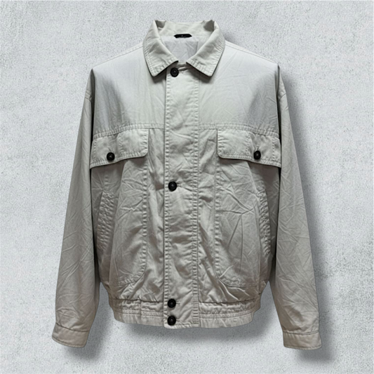 Beige Wind Jacket With Colored Inside