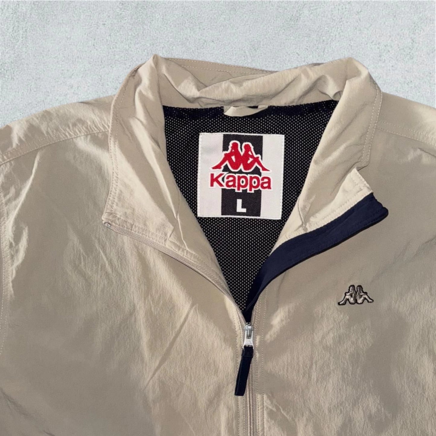Kappa Beige Jacket Coat Zipper Jacket