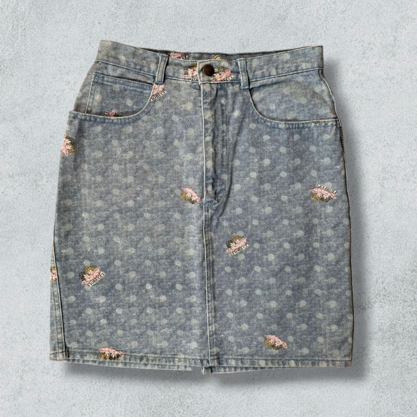 Fiorucci Blue Denim Vintage Skirt