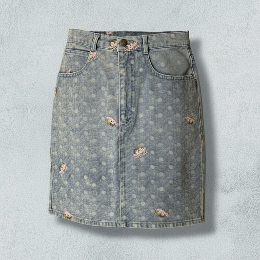 Fiorucci Blue Denim Vintage Skirt