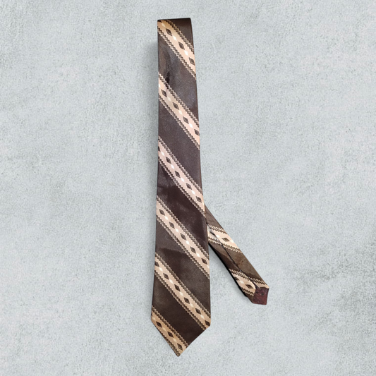 Diagonal Striped Tie, Made By Italsilk Rome