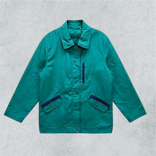 Aqua Green Windbreaker Baronia With Dark Blue Details