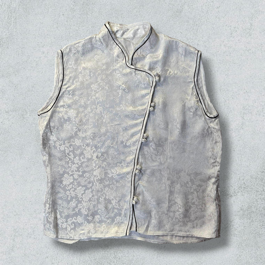Shirt White Retro Chinese Style