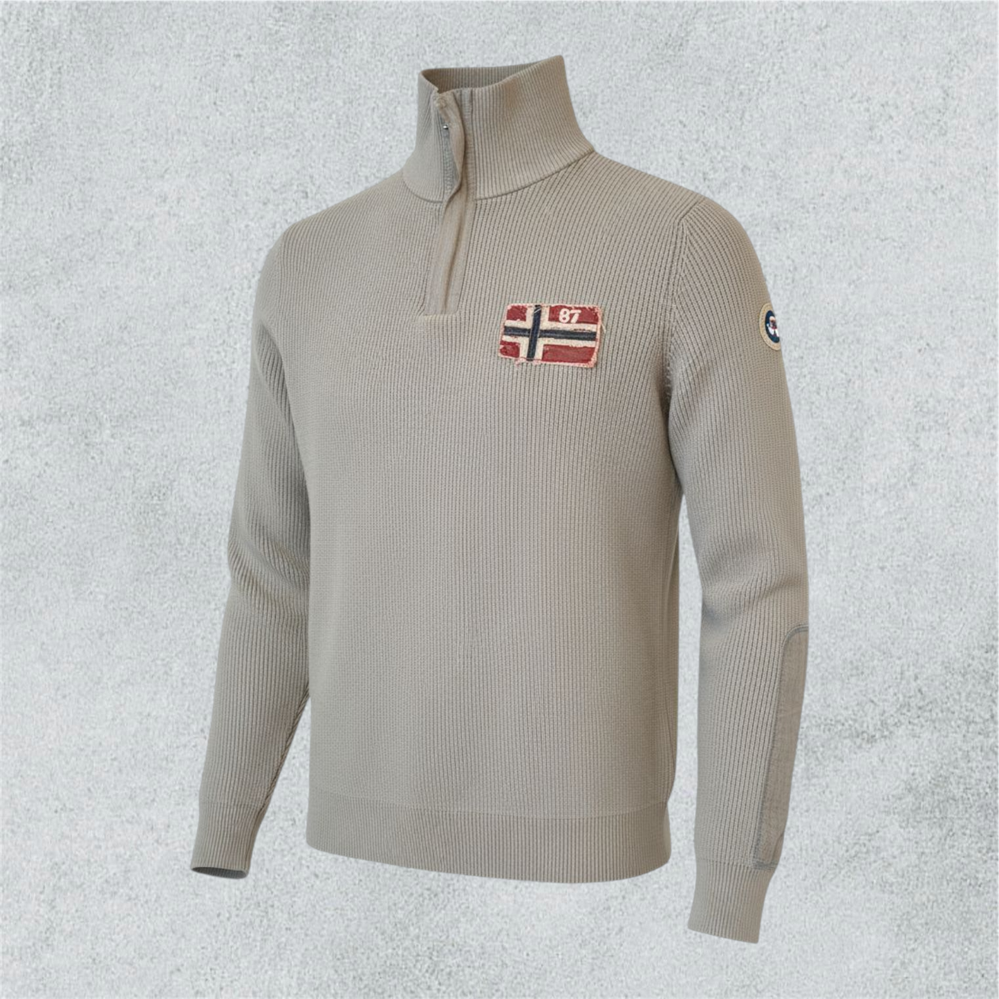 Napapijri Men's Half-Zip Sweater In Cotton