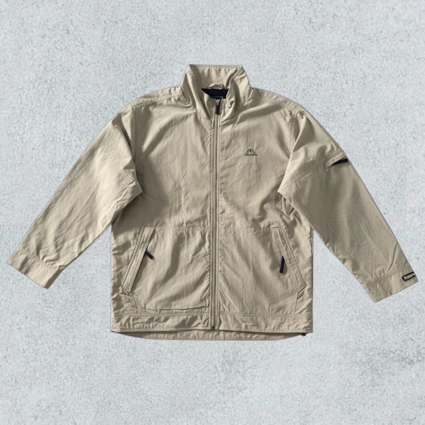 Kappa Beige Jacket Coat Zipper Jacket