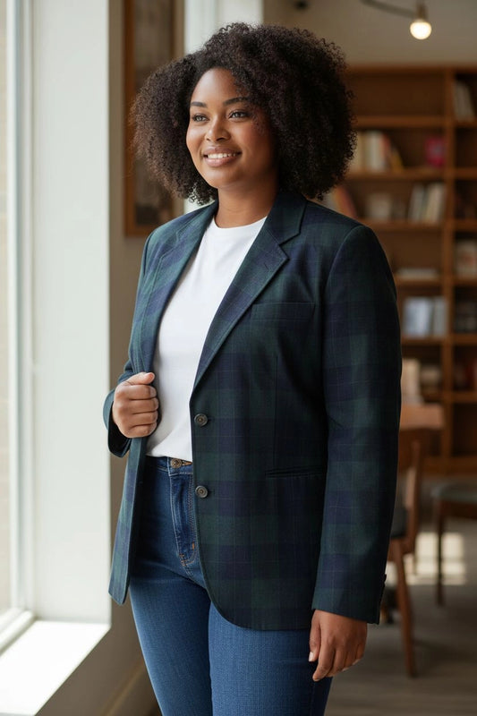 Swedish Blazer Blue and Green Checkered (50)