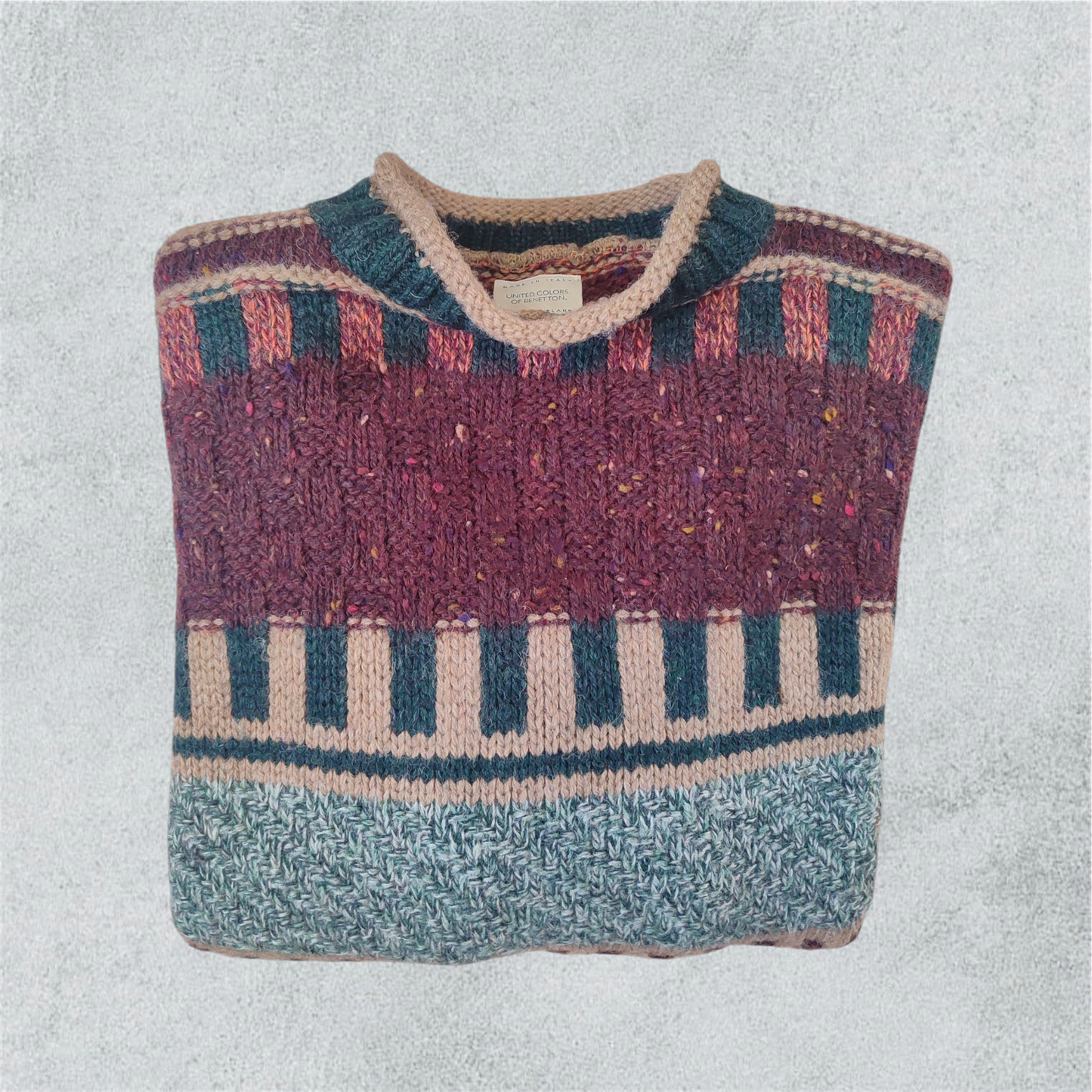 90s Vintage Shetland Knitwear By United Colors of Benetton