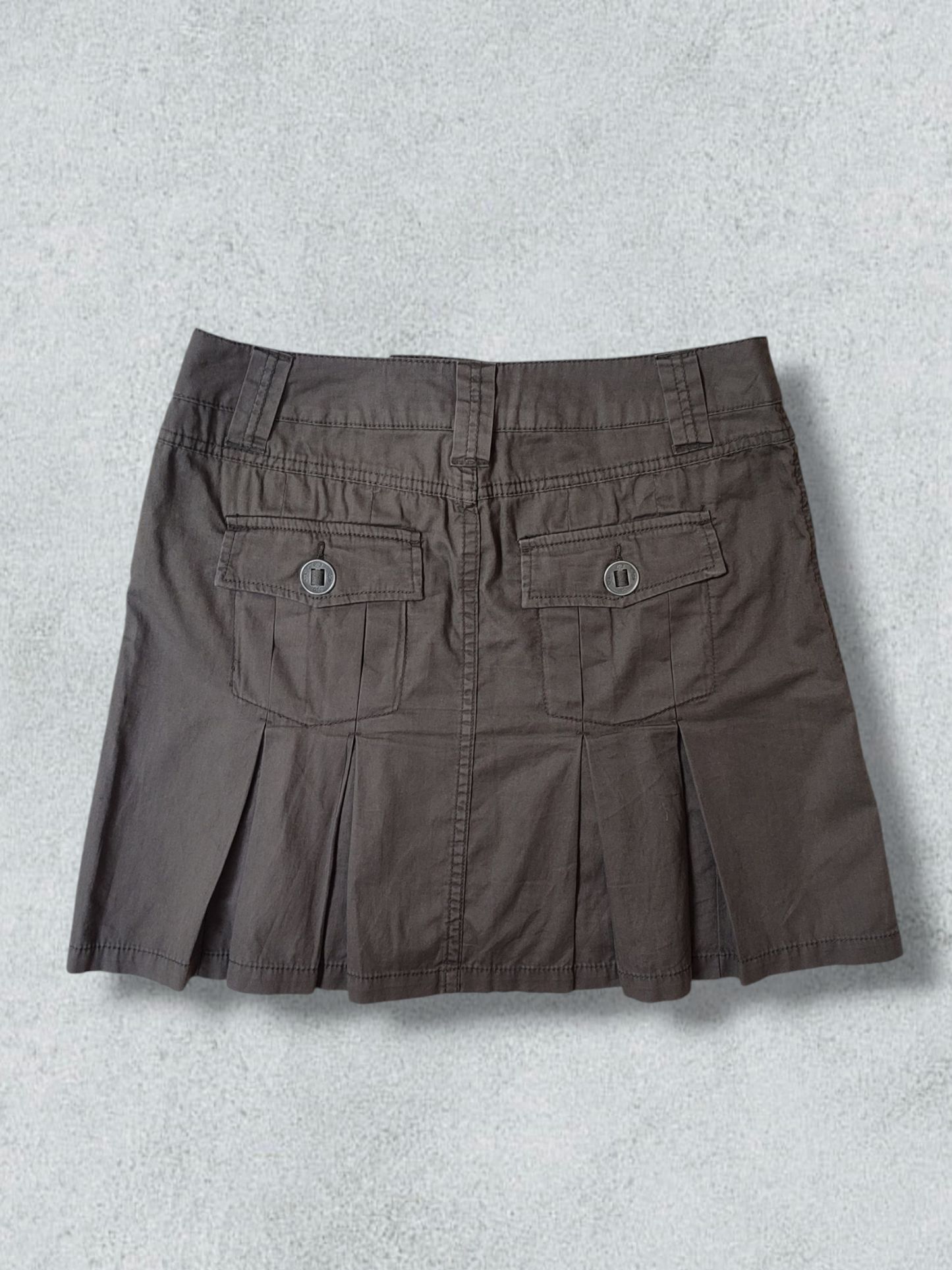 Skirt Flare Kaki With Pockets
