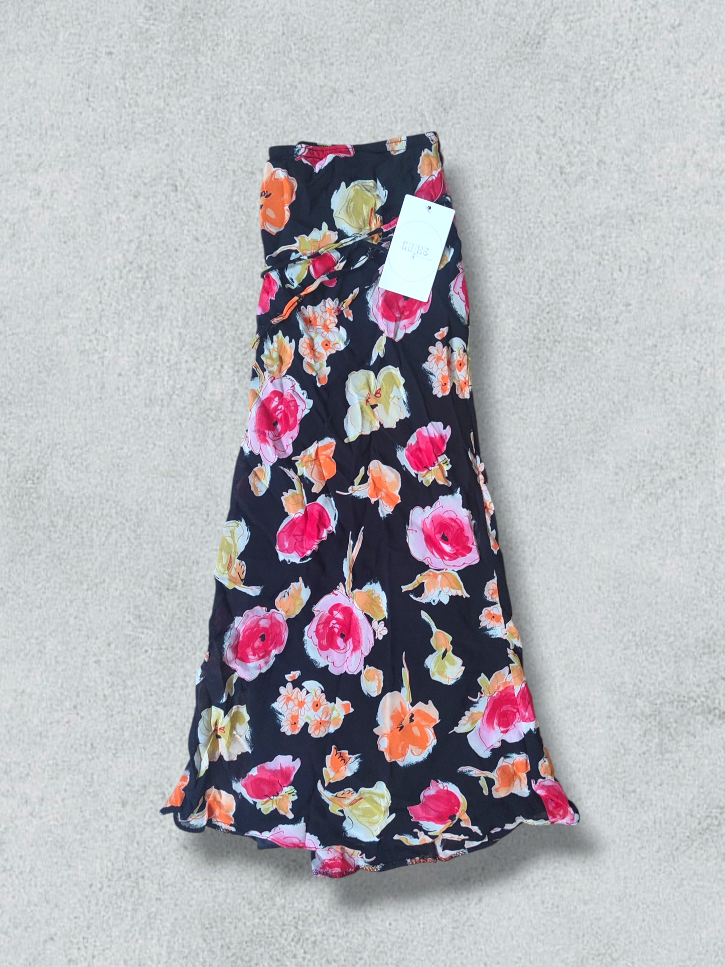 Floral Print Black Midi Skirt Of Joachim Boss