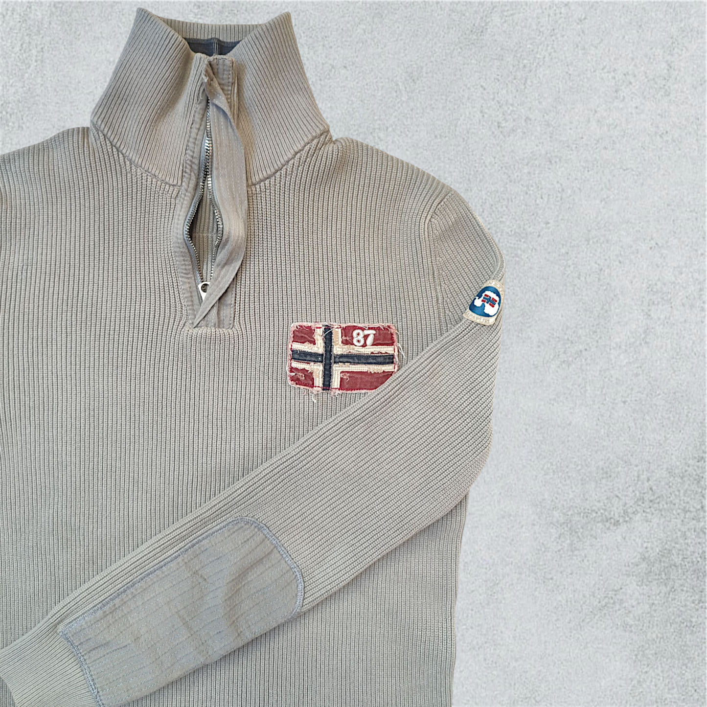 Napapijri Men's Half-Zip Sweater In Cotton