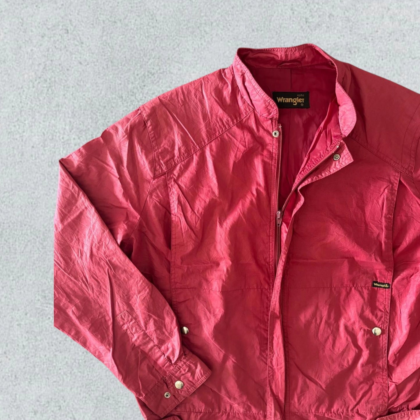 Wrangler Vintage Red Nylon Windbreaker