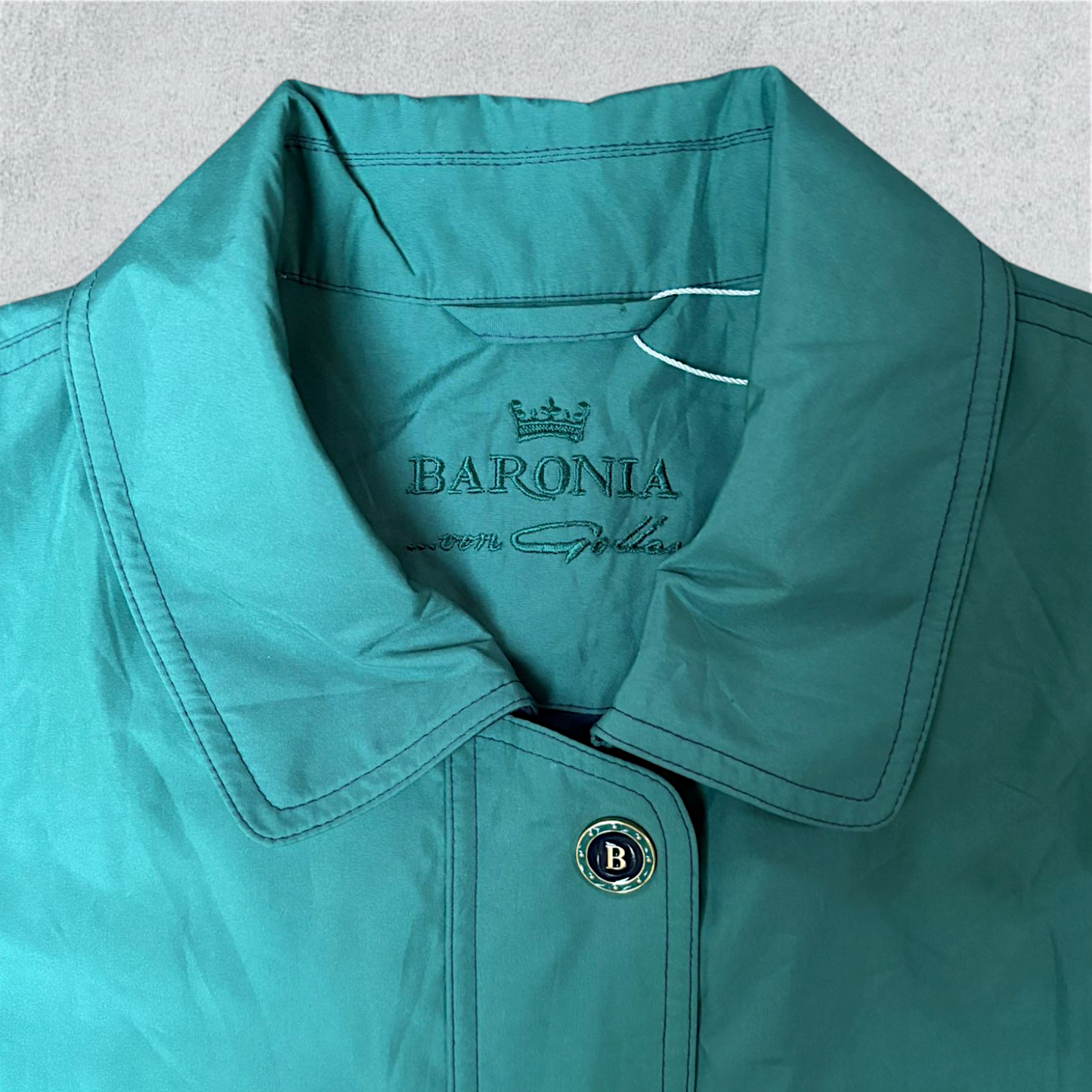 Aqua Green Windbreaker Baronia With Dark Blue Details