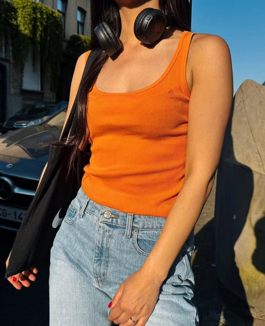 Ralph Lauren Orange Tank Top (M)