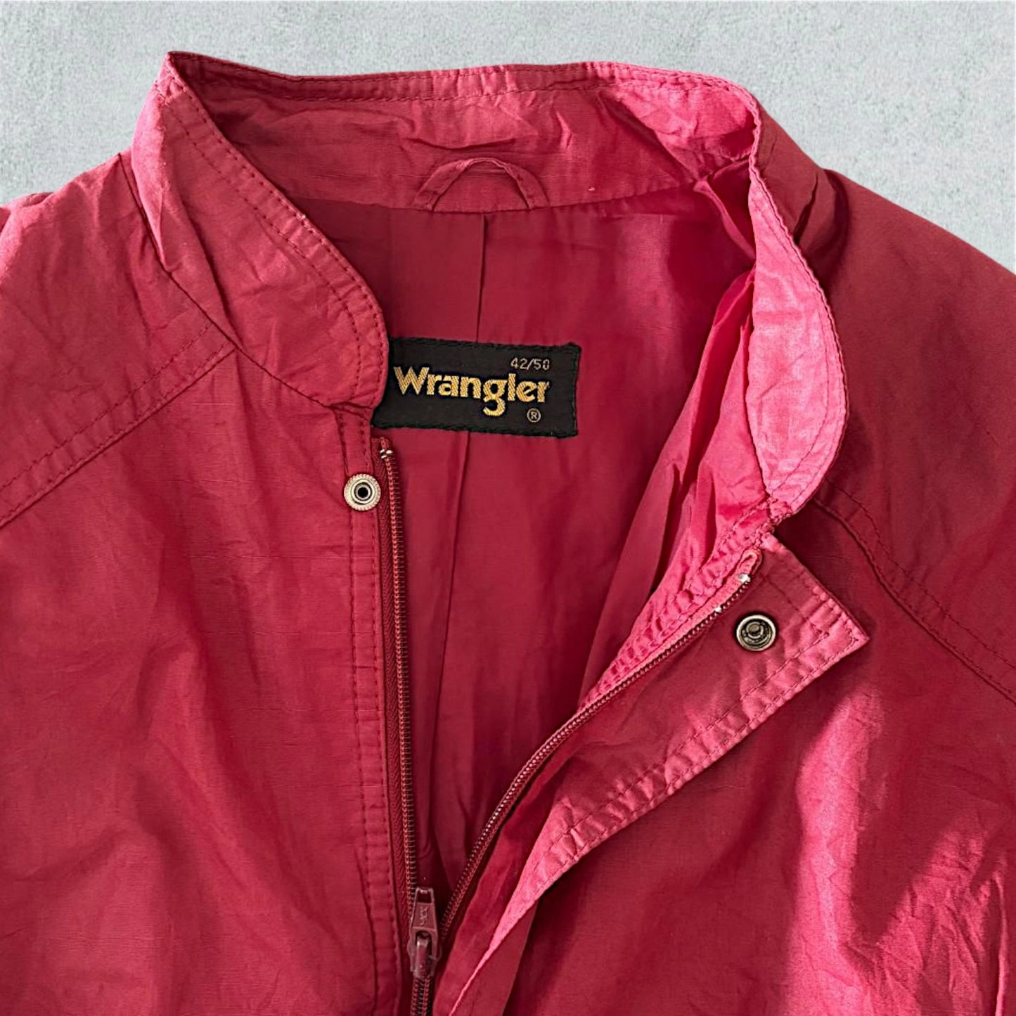 Wrangler Vintage Red Nylon Windbreaker