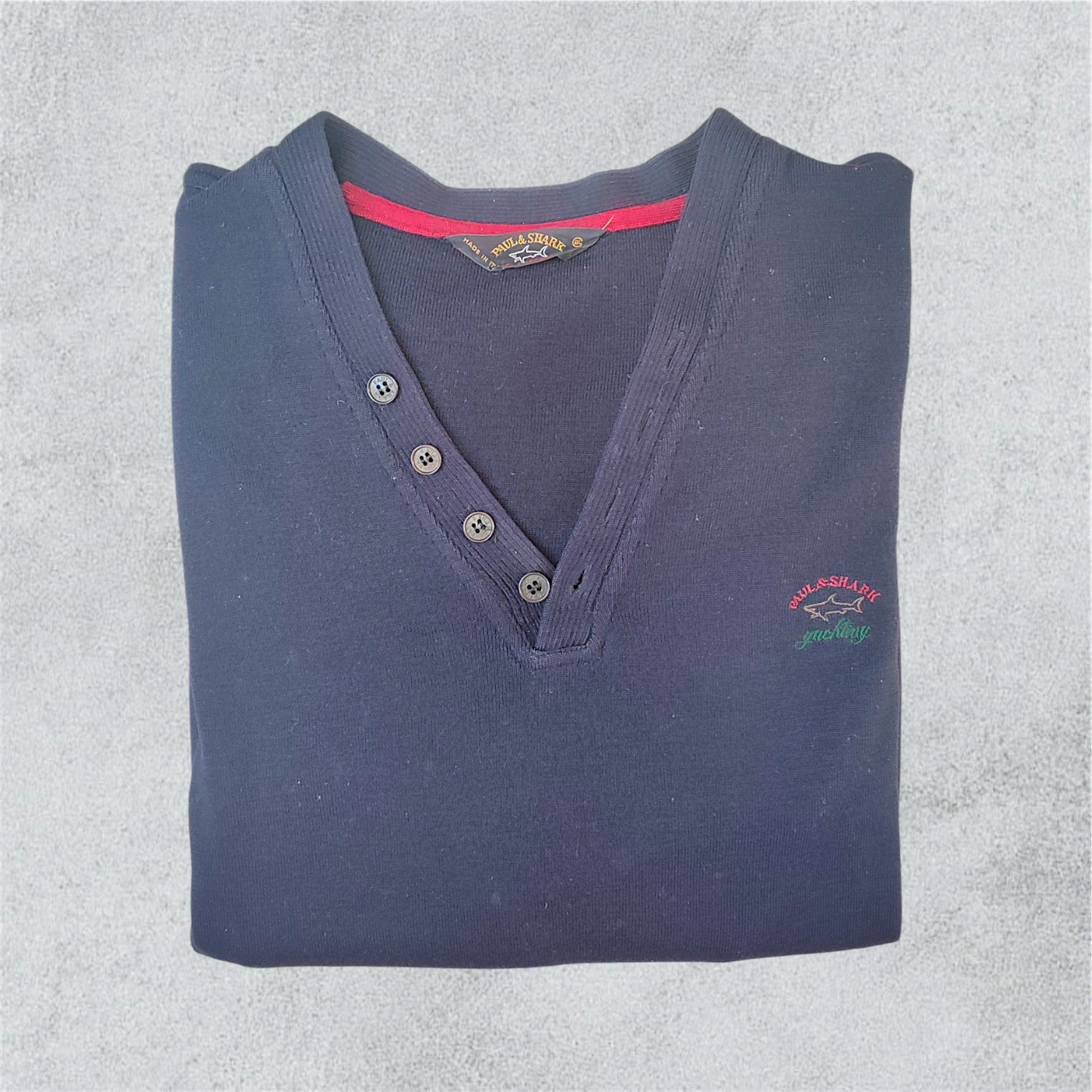 Vintage PAUL & SHARK 60%Wool 40%Acrylic V-Neck Sweater