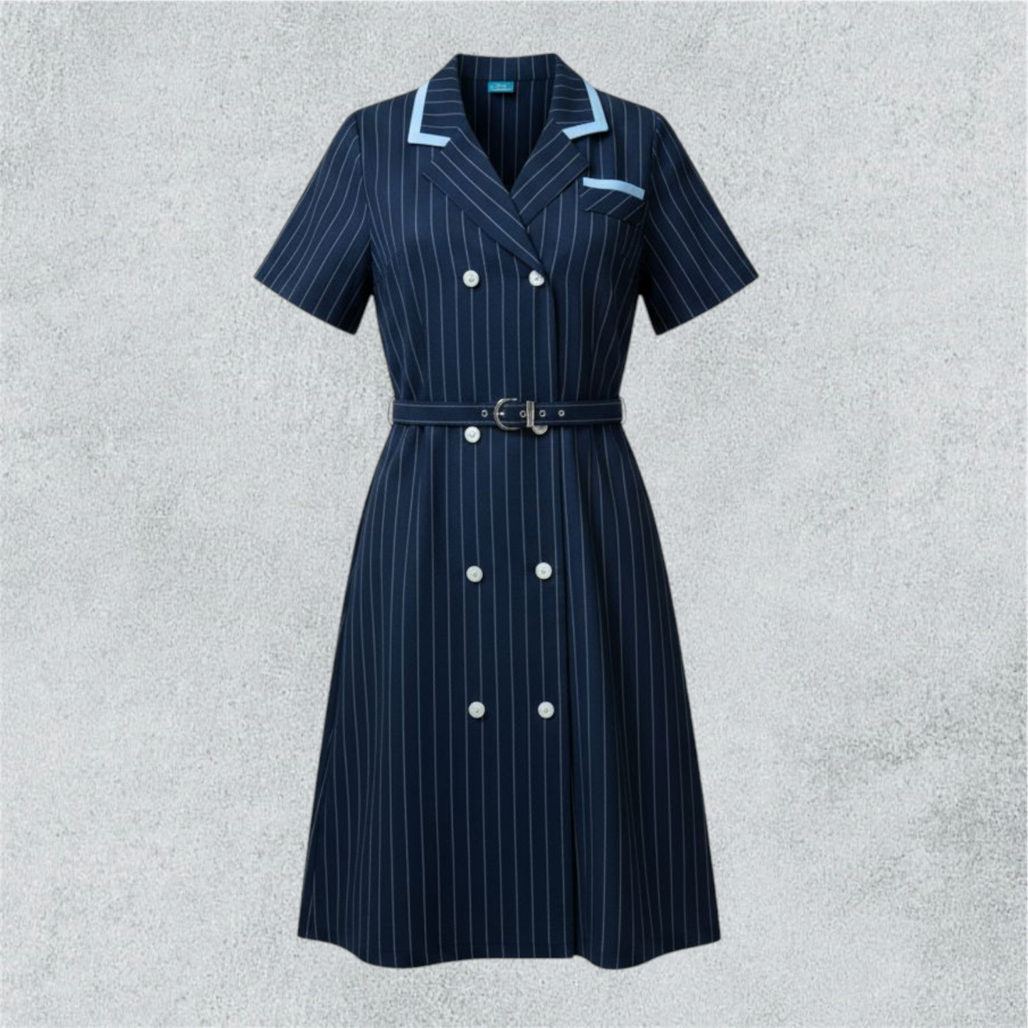 Blue And Withe Stripped Dress
