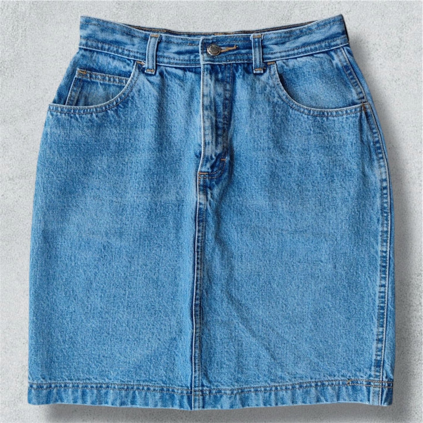 Lee Gossip Denim Skirt Jean 80's Vintage Higher Waist - NABE vintage
