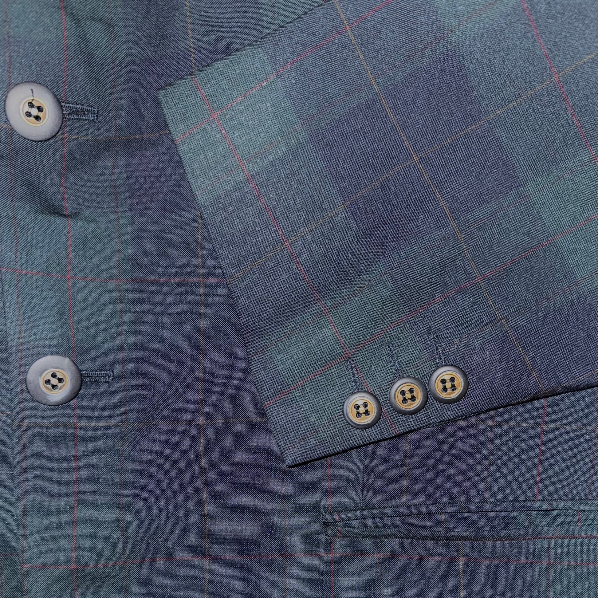 Swedish Blazer Blue and Green Checkered (50) - NABE vintage