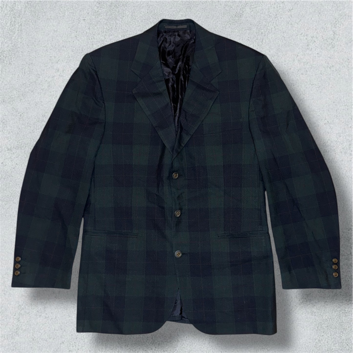 Swedish Blazer Blue and Green Checkered (50) - NABE vintage