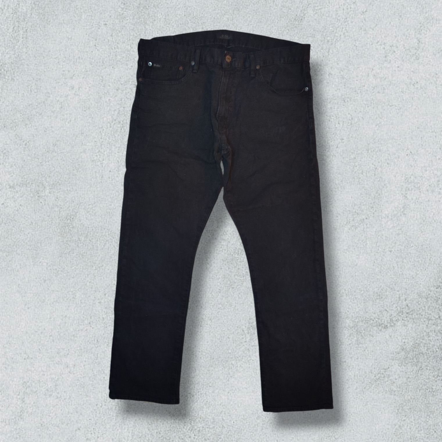 Vintage Ralph Lauren Mens Straight Leg Jeans Black - NABE vintage