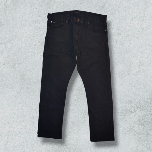Vintage Ralph Lauren Mens Straight Leg Jeans Black - NABE vintage